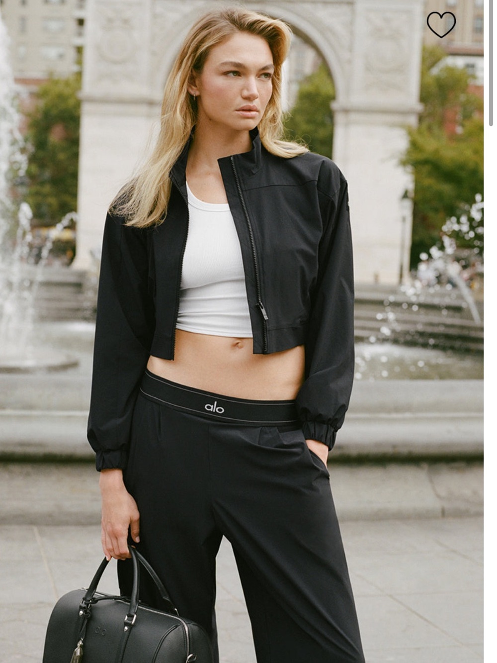 ALO Yoga Club House Jacket in WHITE - Picture 7 of 11
